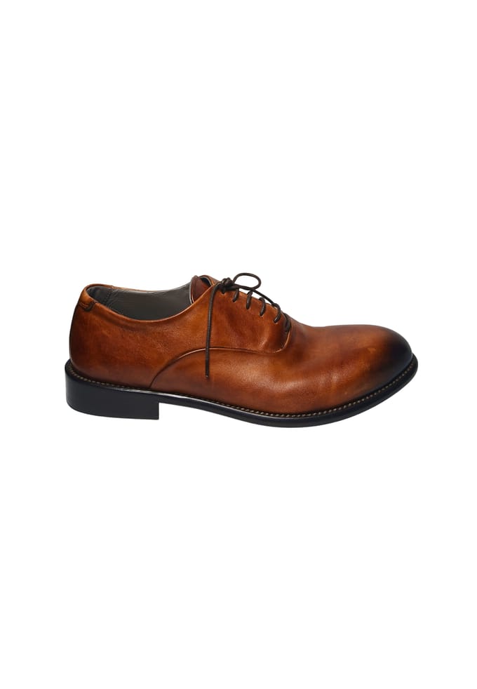 pb10142M9cvit215 Pollini Man Bruin leer