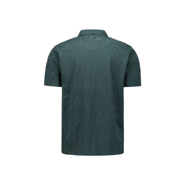 NO-EXCESS groene heren polo   Punt kraag   Regular fit   Structuur patroon   Ritssluiting   Korte mouw Groen S