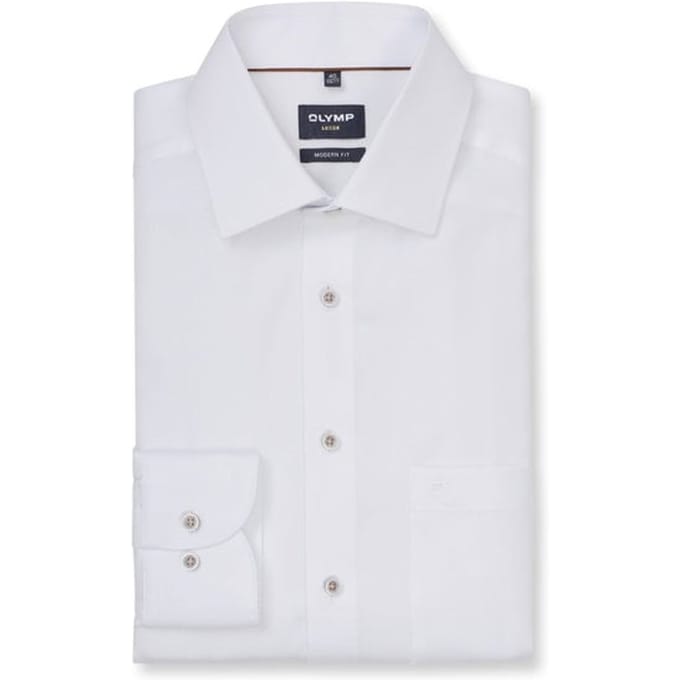 OLYMP Luxor Overhemd, Modern Fit, New Kent, Wit