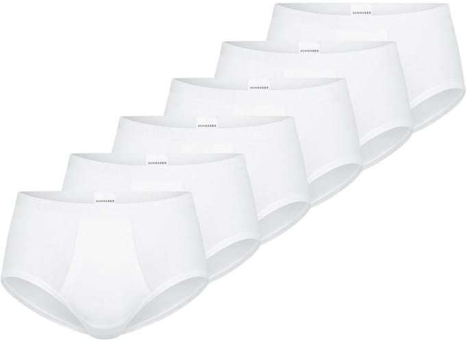 Schiesser Heren slip / onderbroek 6 pack Original Classics fijnrib