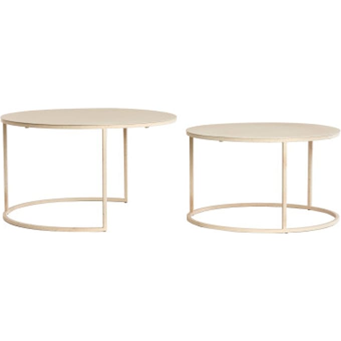 Light & Living - Salontafel SADAR - Ø75x42cm - Bruin - Set van 2