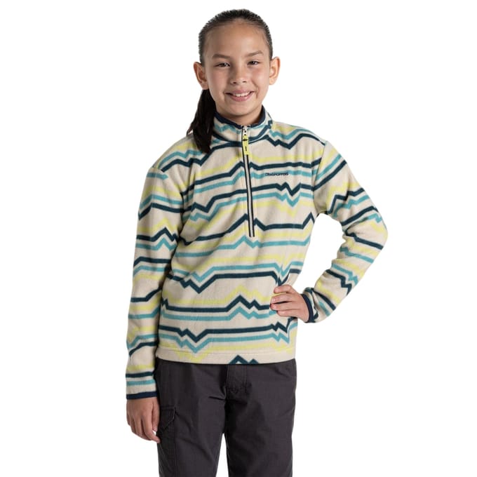 Craghoppers Sweatshirt met geborduurde trechterhals voor kinderen/Kinderen (Sleutelkalk)