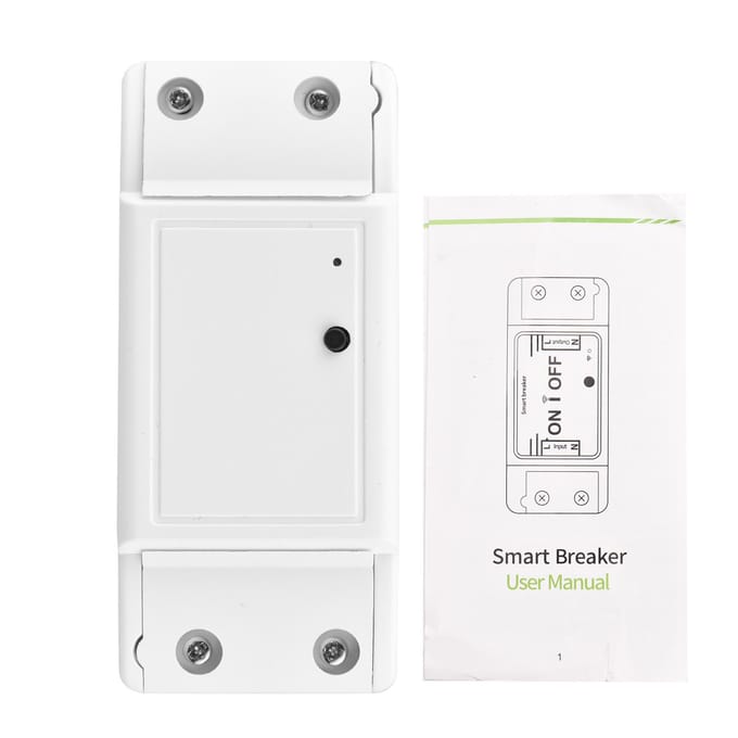 WiFi Smart Switch Compatibel met Amazon Alexa & voor Google Home Timer 10A/2200W Draadloze Afstandsbediening wit