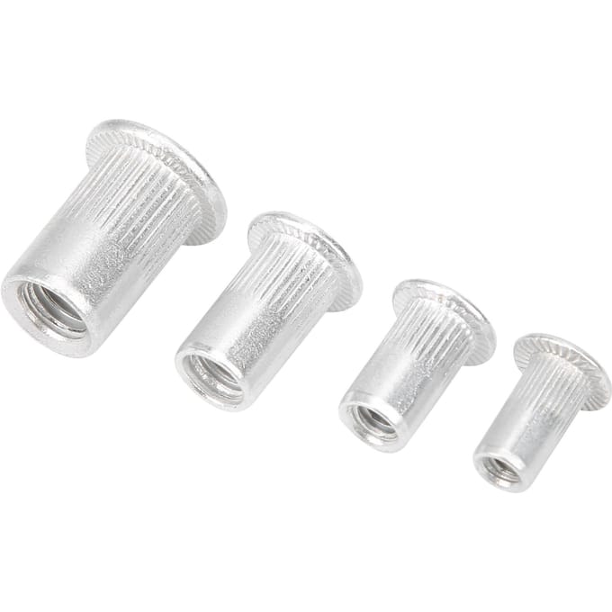 200 pièces Rivet en aluminium Écrou insert Grain vertical M3 M4 M5 M6 Ensemble combiné Emballé en sachet