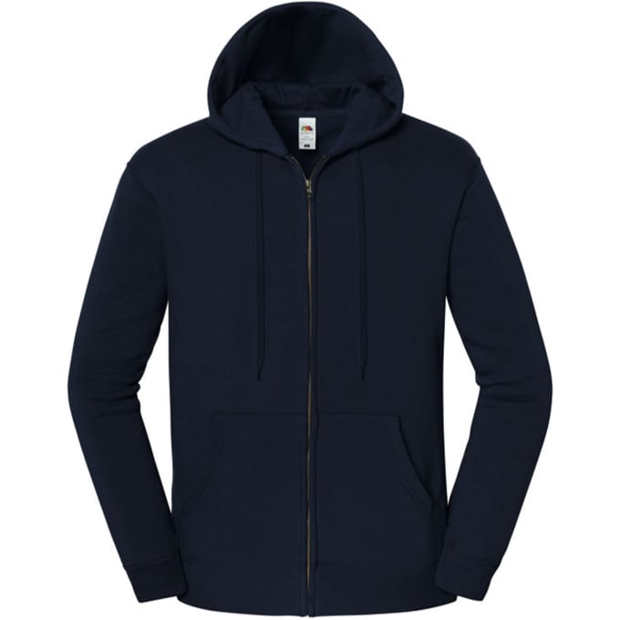 Fruit of the Loom Heren Iconic Premium Sweat Jacket met capuchon (Deep Navy)