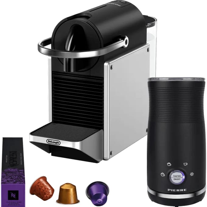 De'Longhi Nespresso Pixie EN127.S + Pierre Melkopschuimer