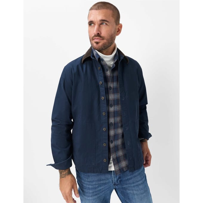 Brax Heren Shirt  Style KAY night blue, donkerblauw, maat S