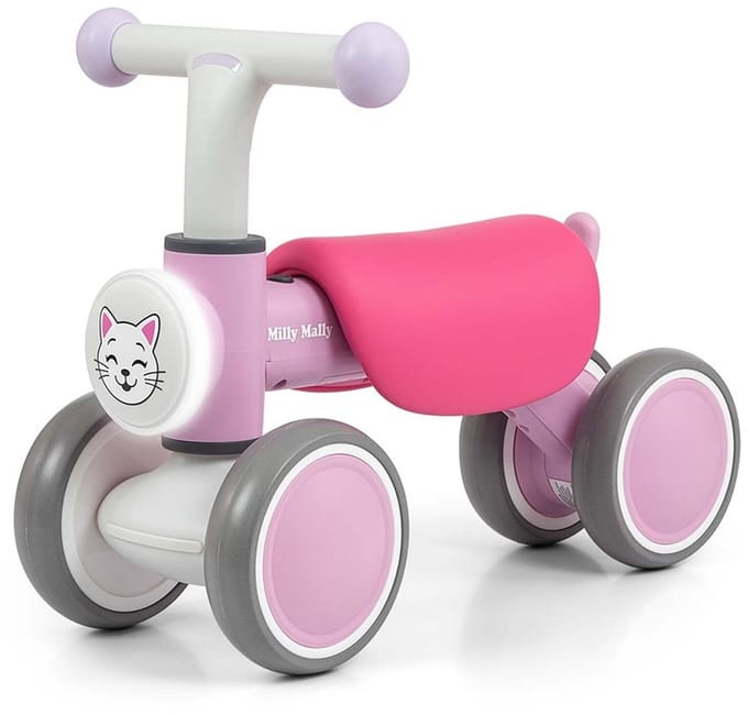 Milly Mally York kinderloopauto roze met LED - Loopauto