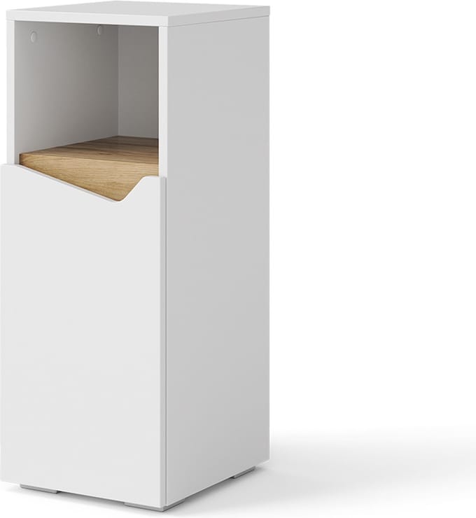 Vicco Marelle Halfhoge kast – 30 x 74.5 cm met deur en open vak Wit