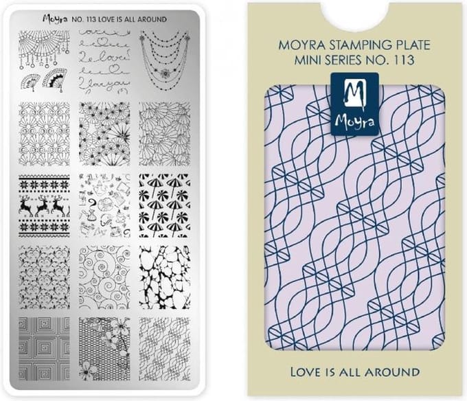 Moyra Mini Stamping Plate 113 Love Is All Around
