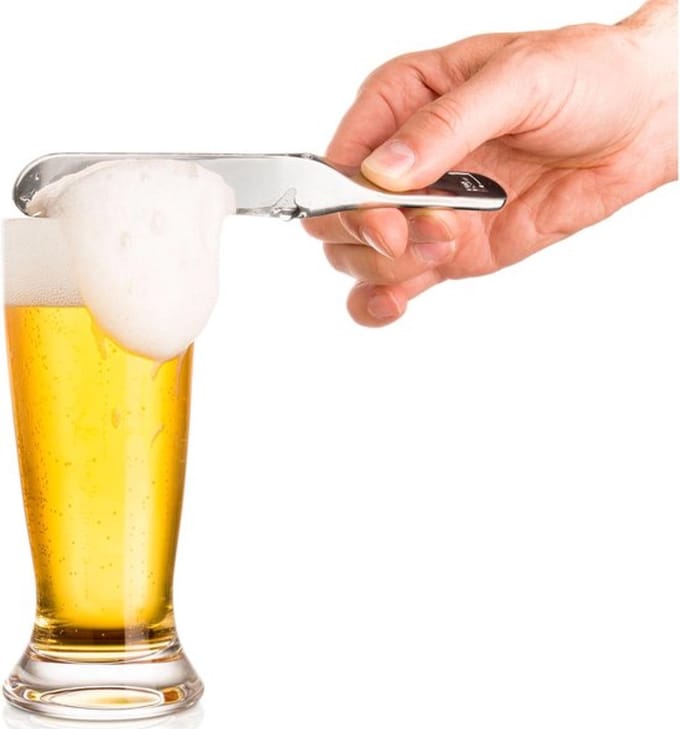 Vacuvin Bartender Beer Blade Bierafschuimer Bierspatel - Stainless Steel - 2 Stuks
