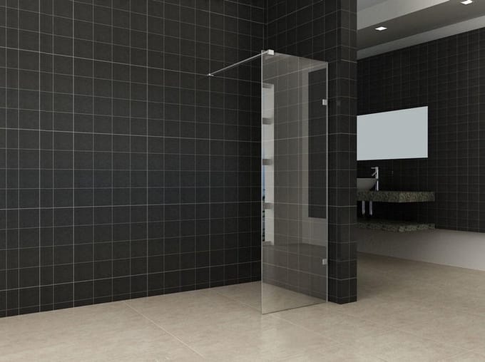 Wiesbaden Less profielloze inloopdouche 50x200cm 8mm glas met NANO coating chroom