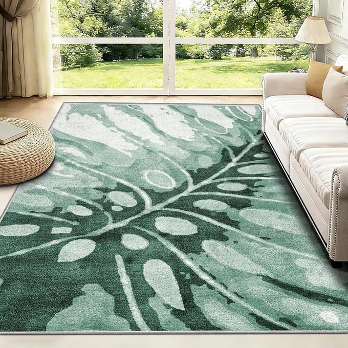 Woonkamerkleed - Vloerkleed - Decoratie - Glad geweven - 80 x 160 cm - Donkergroen