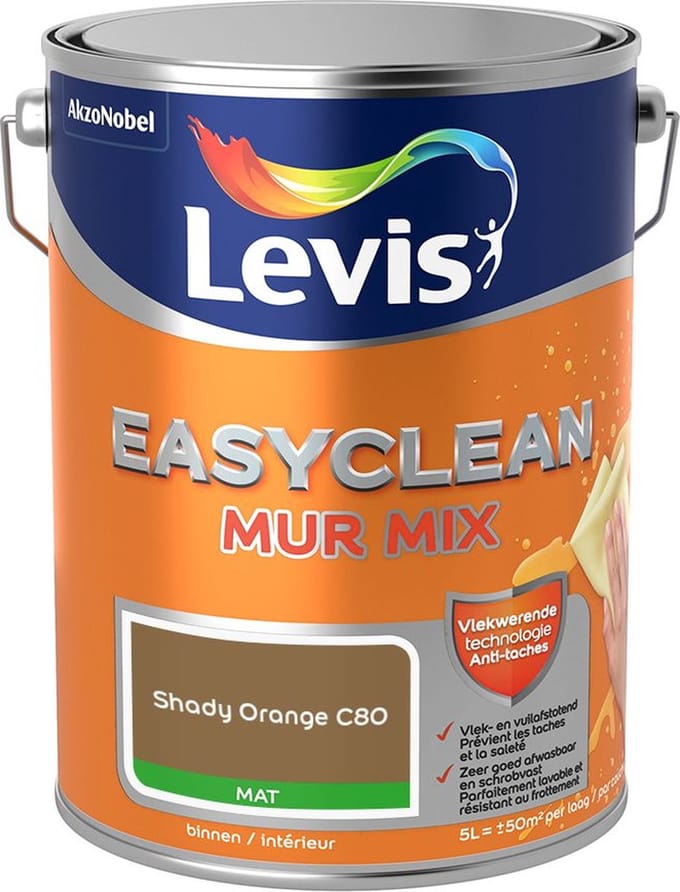 Levis - Easyclean Mur Mat Mix - Shady Orange C80 - Mengverf - 5 L