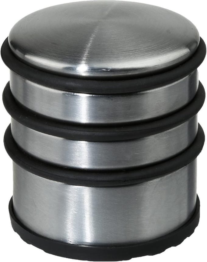 5Five Ronde deurstopper - 7 x 7,5 cm - van metaal - Deurstop gewicht - binnen en buiten deuren