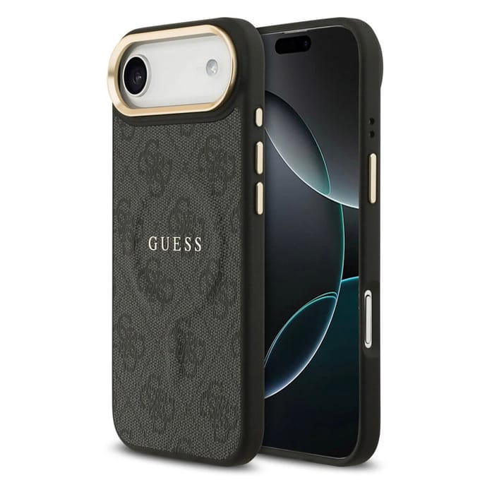 Guess Classic 4G Logo Backcover met MagSafe voor de Apple iPhone Air - Zwart