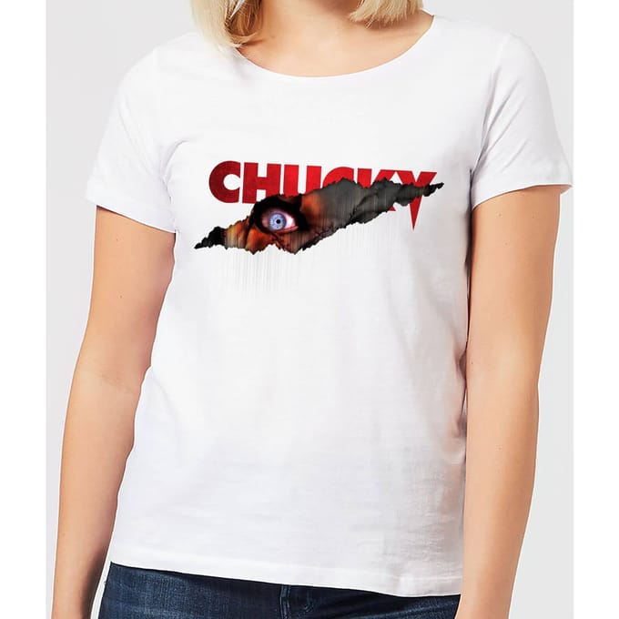 Chucky Tear Dames T-shirt - Wit - L