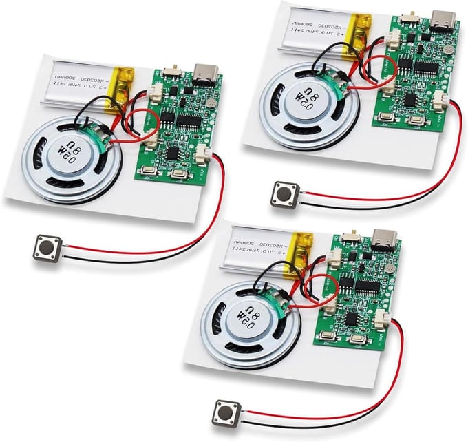 USB Geluidsmodule - Spraakopname Module - Doe-het-zelf Projecten - 8MB Geheugen - 3 stuks - Niet gespecificeerd