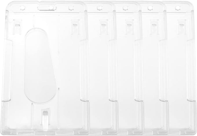 Badge Houders - Kaarthouders - Documenten Tonen - Duurzaam Polycarbonaat - 5 Stuks - Transparant