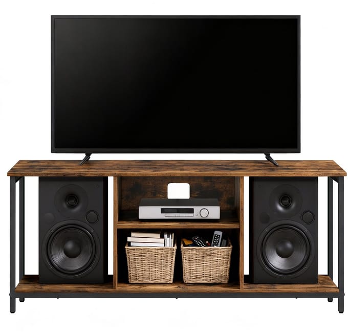 VASAGLE - TV Meubel - TV-meubel Lowboard - Open Vakken - Industrieel Design