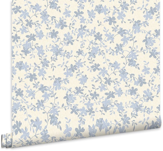 Laura Ashley Misterton Trail Behang - Bloemen - 10mx52cm - Blauw
