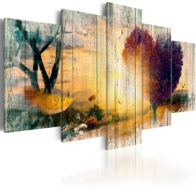Schilderij - Herinneringen aan de Liefde, 5luik