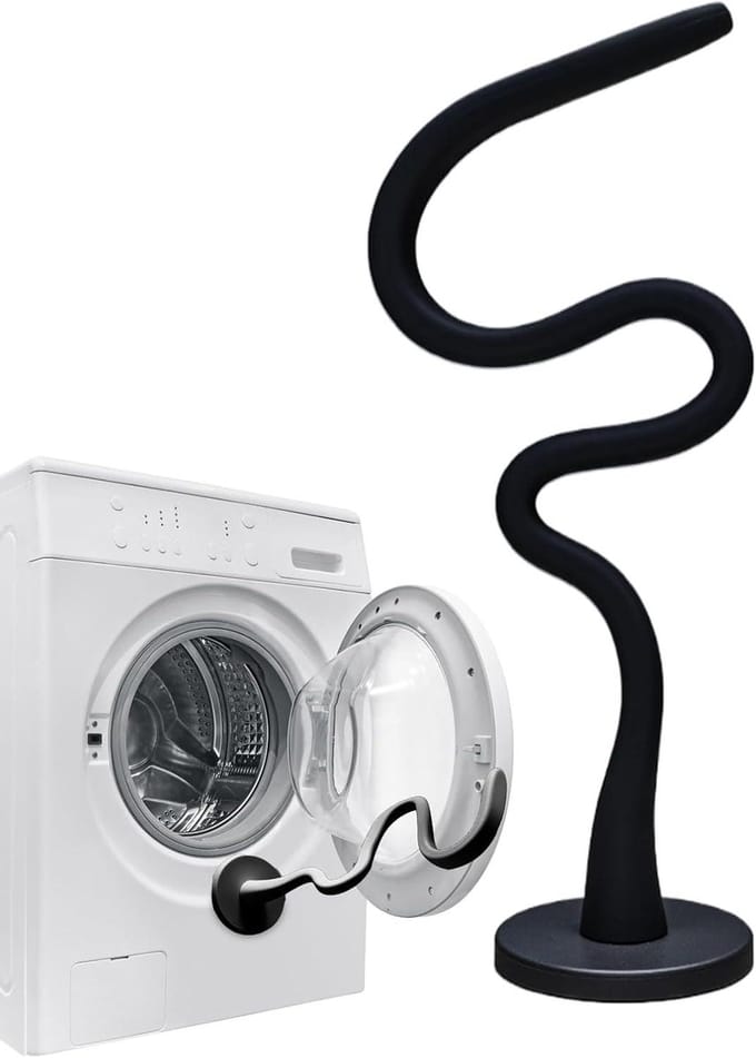 Wasmachine Deurstopper - Magnetische Houder - Luchtcirculatie Bevorderen - Verstelbare Flexibele Structuur - 16 x 10 cm - Grijs
