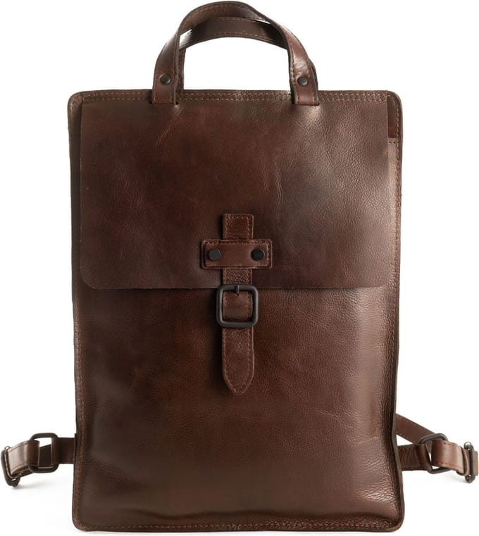 HAROLD'S Leren vrijetijdsrugzak rugzak Aberdeen Backpack Brown bruine