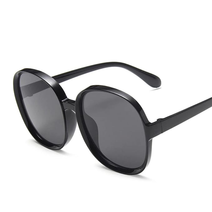 Ronde Frame Zonnebril Dames Retro Bruin Zwart Oversized Dames Zonnebril Vrouwen Mode Buiten Rijden gray