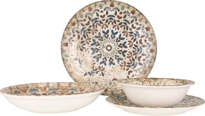 Rinart Serviesset (Medium) - Aztec - 24 delig - 6 persoons - Porselein