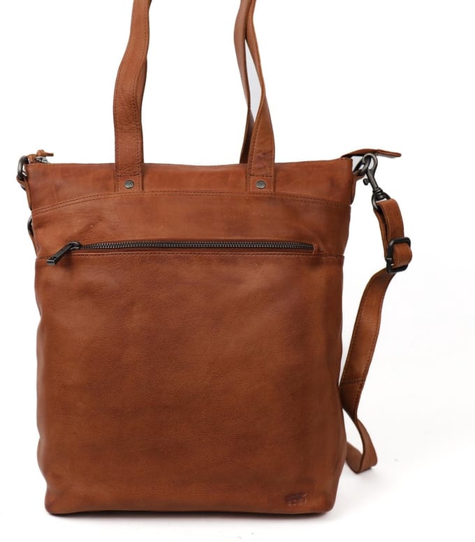 Bear Design Loesje Leren Shopper - Laptopvak 13,3 inch - Cognac