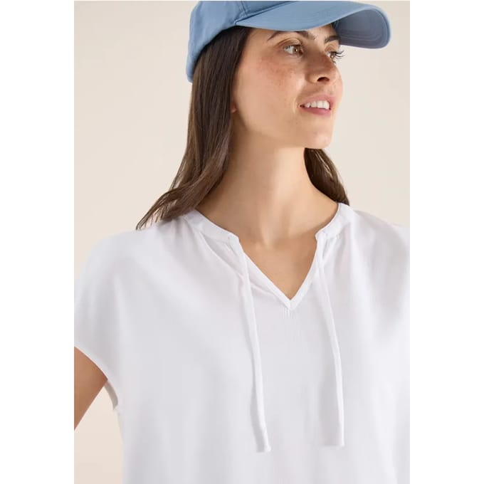 Blouse met korte mouwen en structuurmix