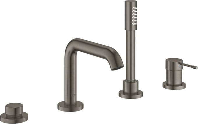 Grohe Essence New 4-gats Badmengkraan Hard Graphite Geborsteld