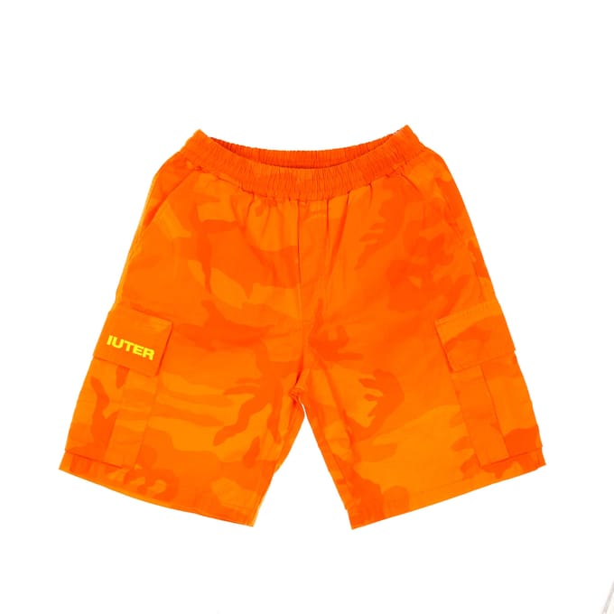 Cargo Camo korte broek heren oranje