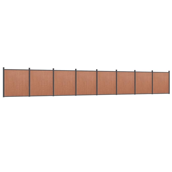 vidaXL - Schuttingpaneel - 1391x186 - cm - HKC - bruin