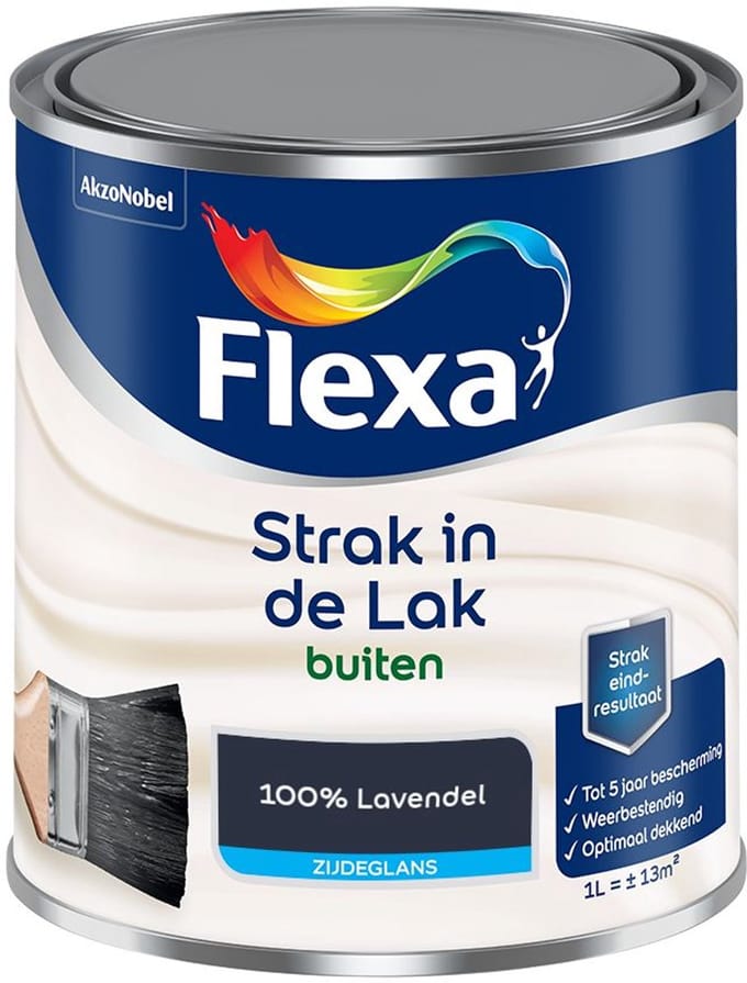Flexa - Strak In De Lak Buitenlak Zijdeglans - 100% Lavendel - Mengverf - 1 L