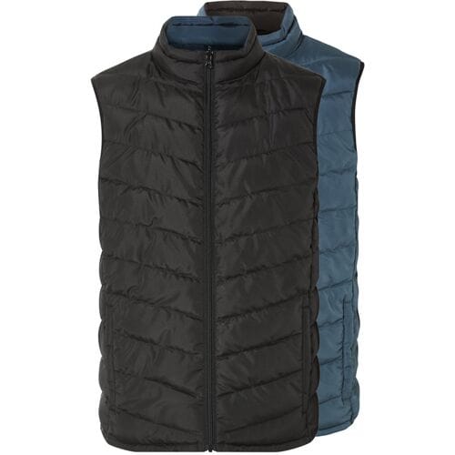 LIVERGY Heren bodywarmer (Zwart/blauw, L (52/54))