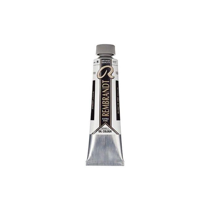 Rembrandt Olieverf Tube 40 ml Zinkwit (Lijnolie) 117