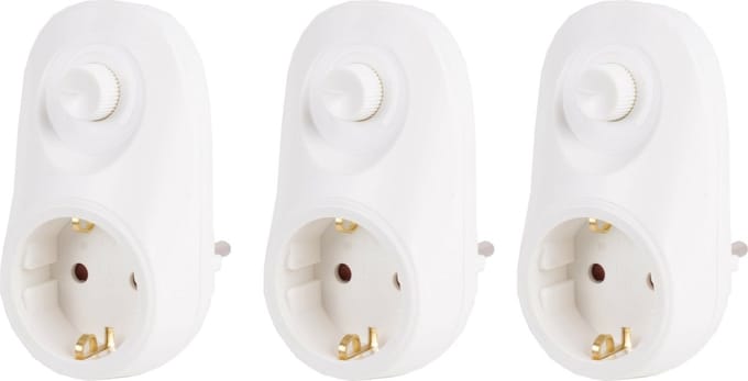 Benson Stekker dimmer - Multipak van 3x stuks - max. 280 Watt