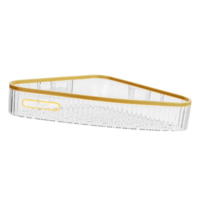 Étagère de rangement murale sans perçage pour douche, étagère de salle de bain, étagère de rangement pour la maison, triangle - white
