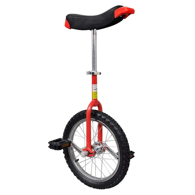vidaXL - Eenwieler - verstelbaar - 16 - inch - rood