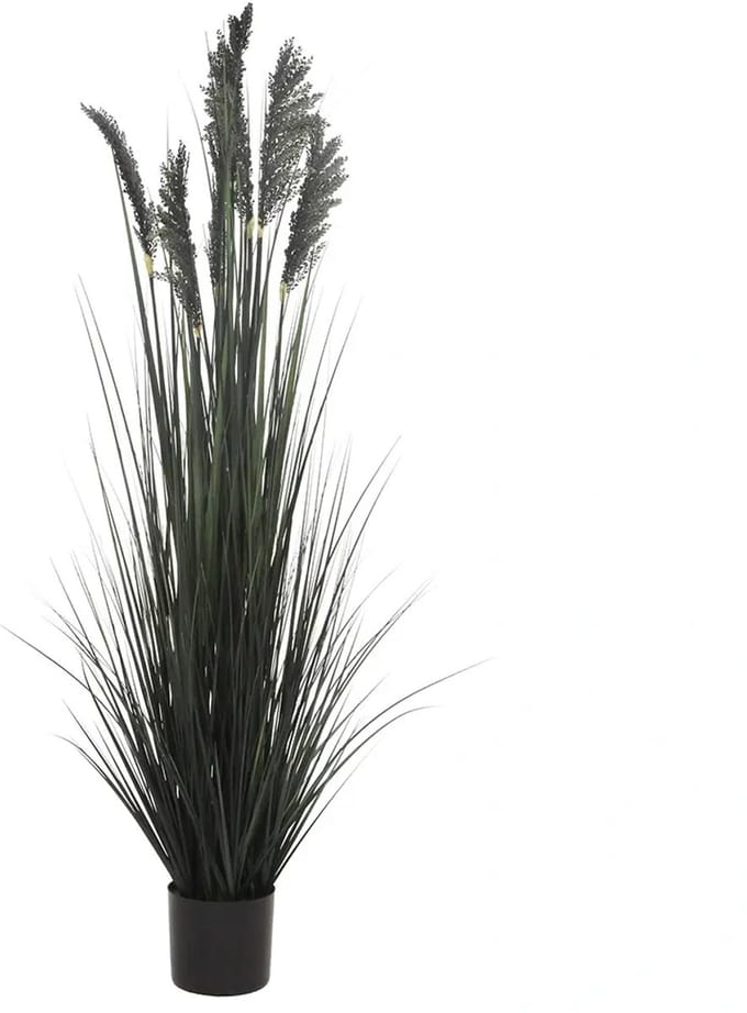 Kunstplant Siergras in Pot Zwart - 152 cm