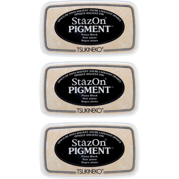 StazOn Pigment stempelkussen zwart, set van 3