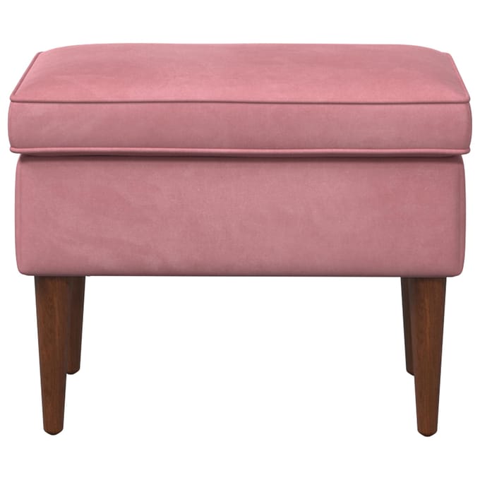 vidaXL - Voetenbank - Roze - 55 - x - 35 - x - 41 - cm - Fluweel