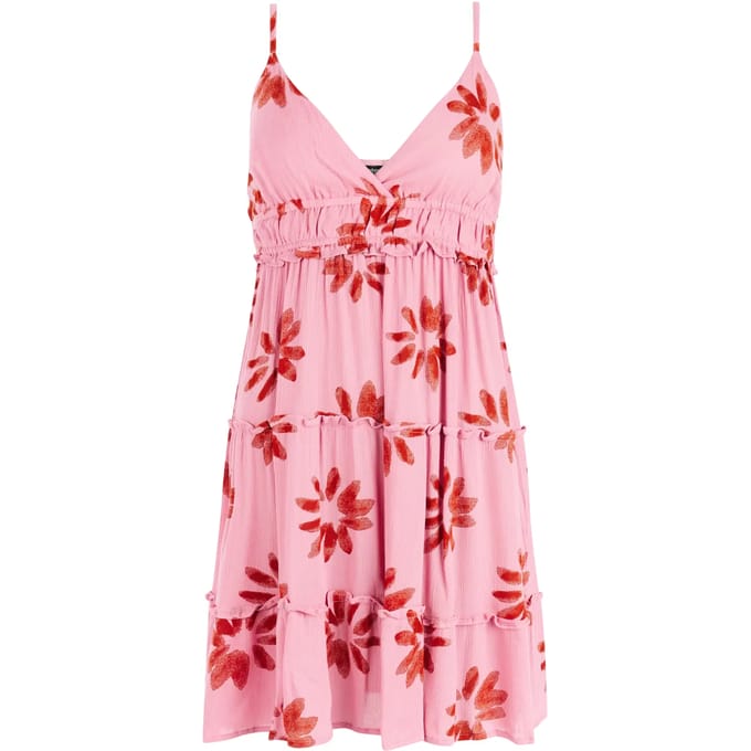 Protest PRTMarge - Mini-jurk Dames - Normale pasvorm - Knielengte - Spaghetti bandjes - Roze