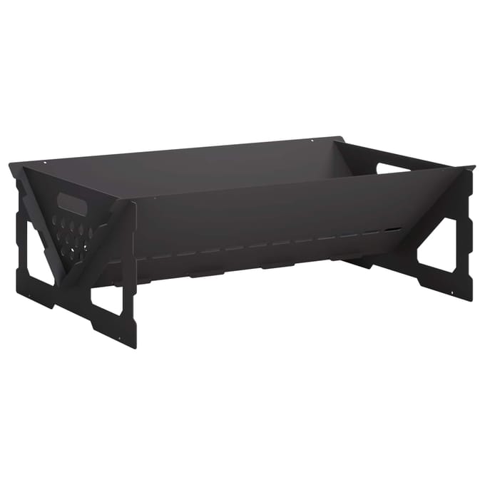 vidaXL - Vuurkorf - Zwart - 60 - x - 40 - x - 20 - cm - Staal