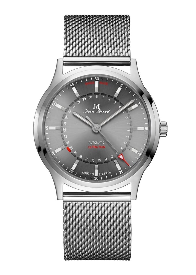 Jean Marcel Stealth - horloge - grijs - Milanese band zilver - 41 mm