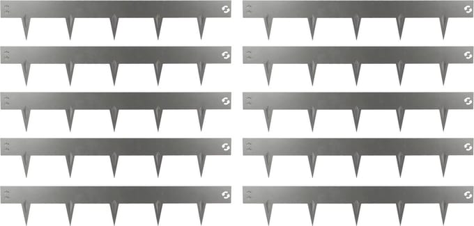 Talen Tools - Borderrand - Kantopsluiting - Gegalvaniseerd - Koppelbaar - 100 x 7,5 cm - 10 stuks