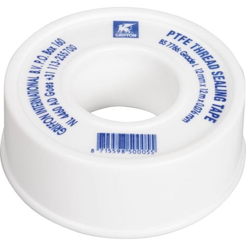Griffon teflon tape voor waterleiding 12mx12mmx0,076mm