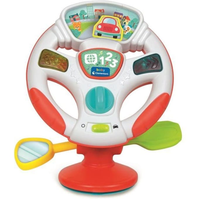 Le volant de Bébé parlant - CLEMENTONI - Jeux d'éveil - 2 modes de jeu - Des 6 mois